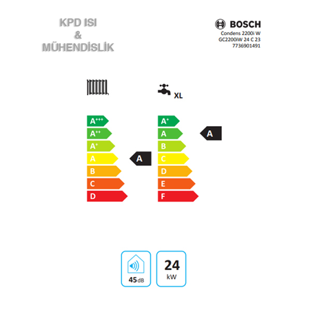 Bosch Condense 2200İ W 24 kw Yoğuşmalı Kombi